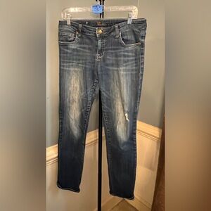 Kut from the Kloth Distressed Blue Straight Leg Jeans